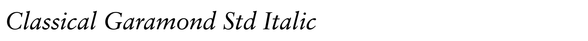 Classical Garamond Std Italic image